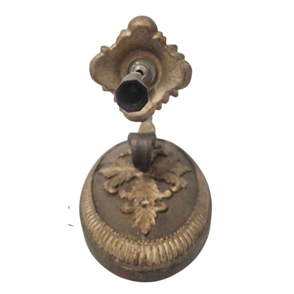 Vintage Progress Lighting Wall Sconce, Acanthus Leaf Cast Metal Light, Antique Bronze Tone
