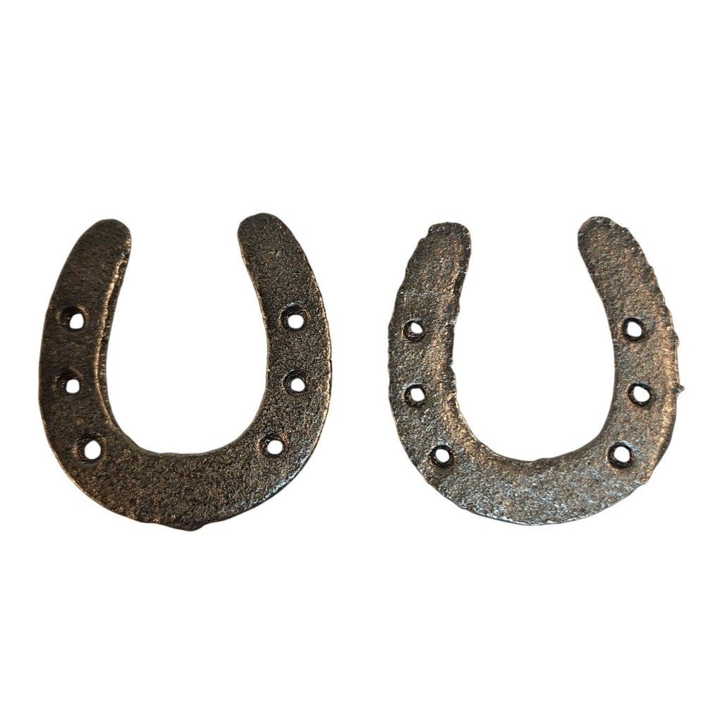 Rustic Iron Horseshoes Western Home Decor Farmhouse Wall Accent Lucky Charm Gift Cowboy Lodge Decor Set of 2