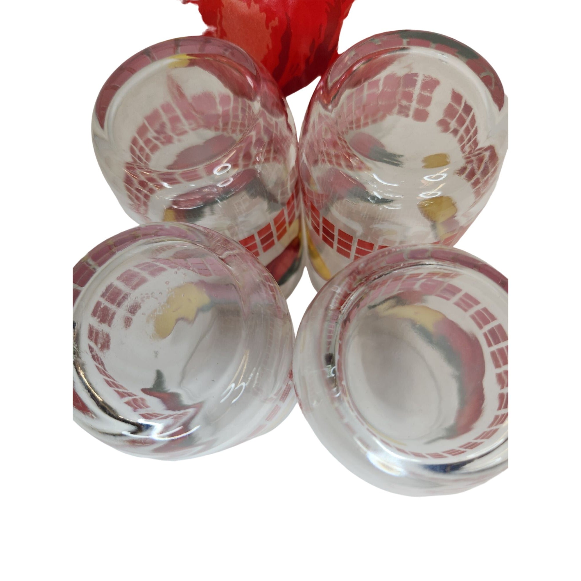 Vintage 1970s KIG Malaysia Apple Glass Pitcher Set with 4 Juice Glasses 48oz
