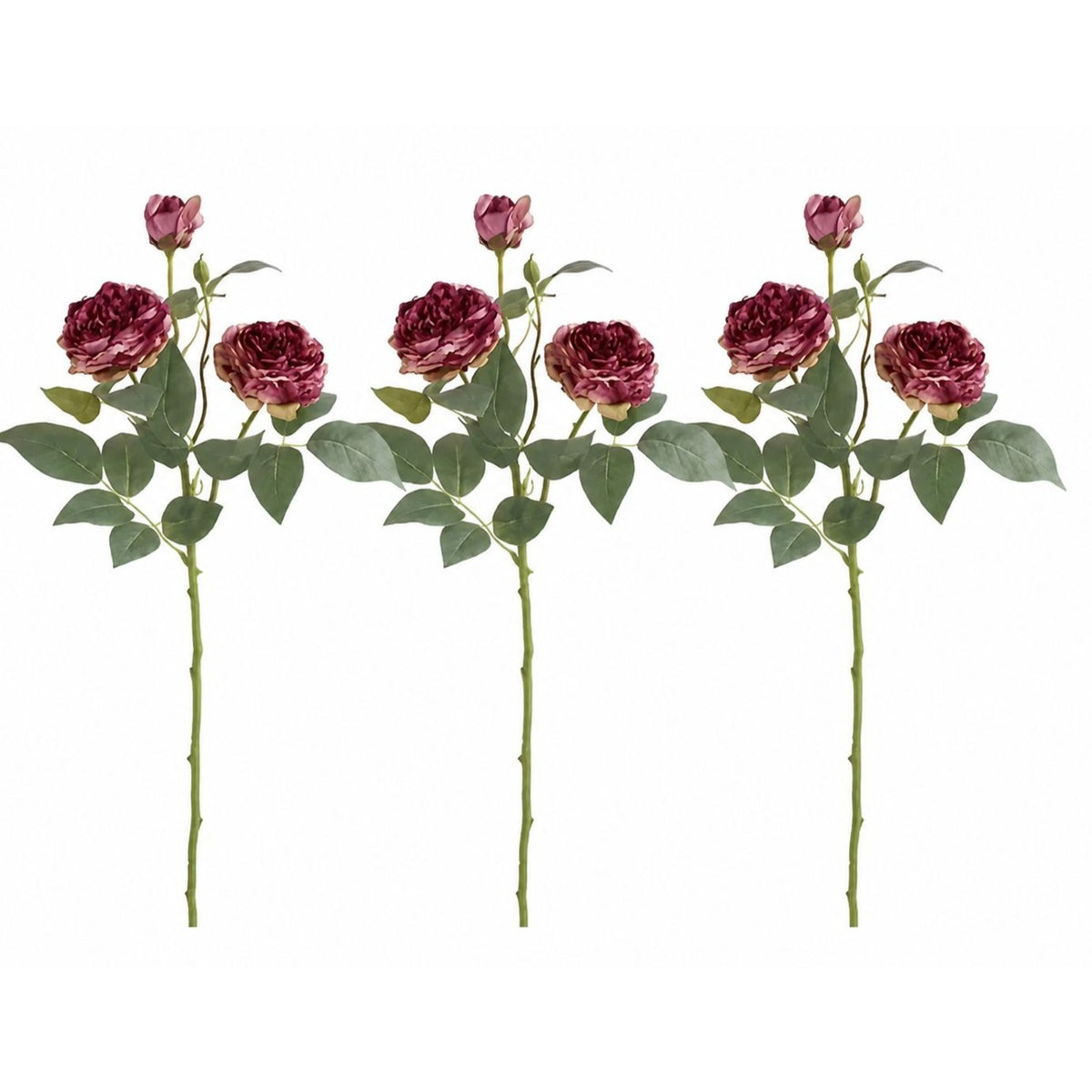 Dusty Mauve Rose Stem Faux Rose Spray Artificial Garden Rose Stem Vintage Mauve Floral Stem Wedding Flowers Home Decor