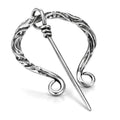 Silver Vine Brooch Pin for Women, Scarf Shawl Clip, Sweater Cape Cloak Fastener, Vintage Style Jewelry Accessory