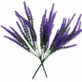 Purple Faux Lavender Stems Set of 2 | Artificial Salvia Flowers | Faux Greenery Picks | French Country Farmhouse Decor
