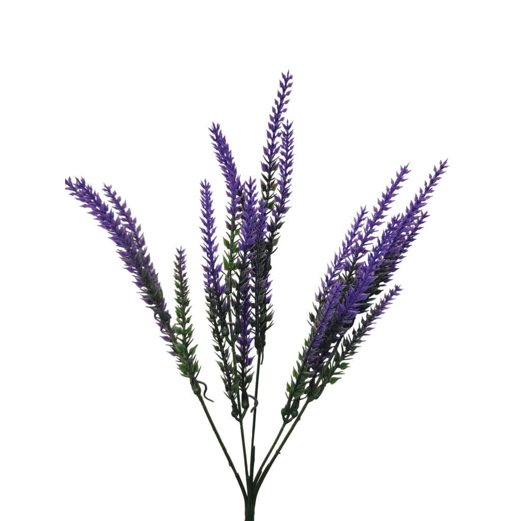 Purple Faux Lavender Stems Set of 2 | Artificial Salvia Flowers | Faux Greenery Picks | French Country Farmhouse Decor