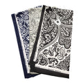 Bandanas 22" Cotton Western Cowboy Cowgirl - Black Gray Navy Paisley Square Scarves 3 Pack