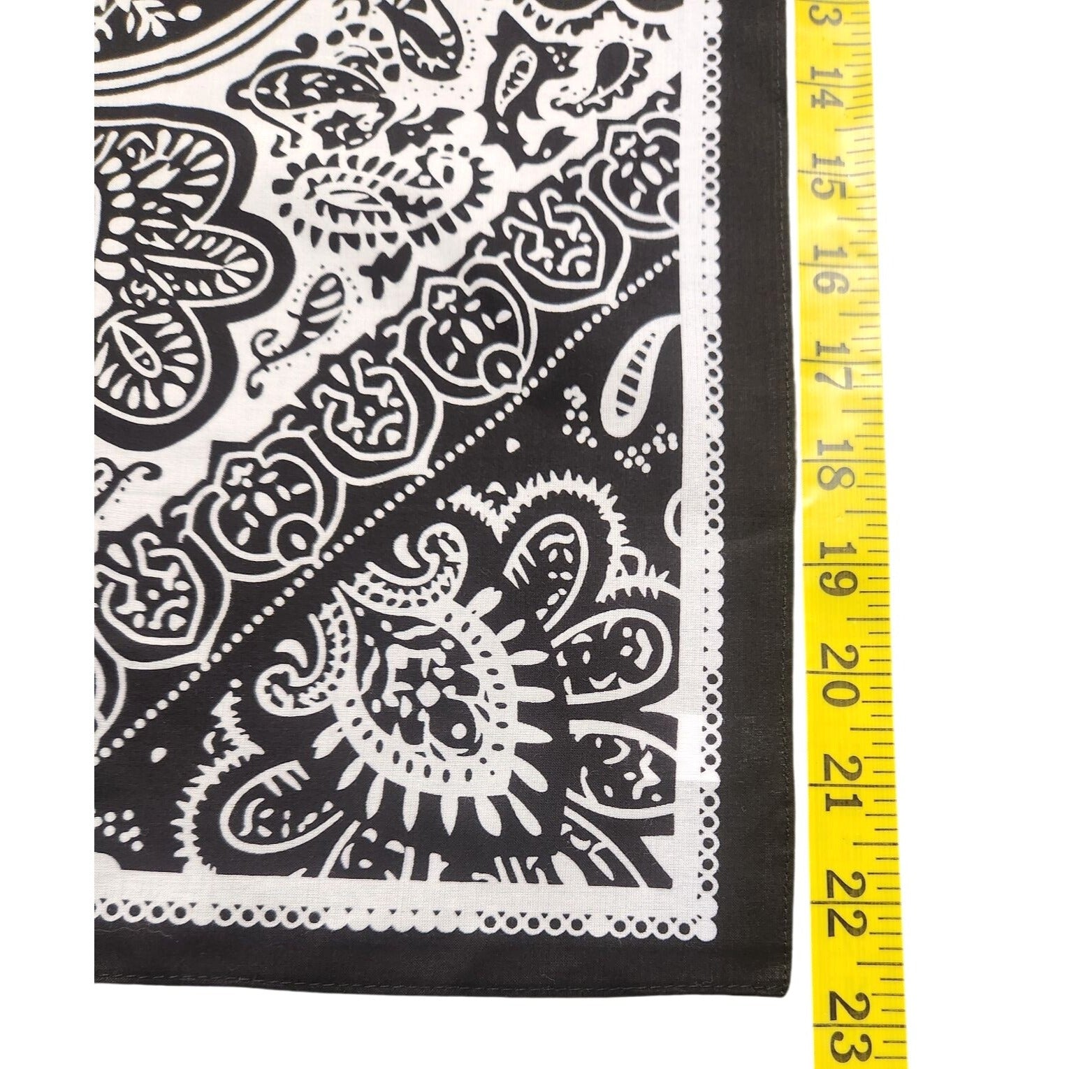 Cotton Bandanas Paisley Print Handkerchiefs 3-Pack Black/Gray/Navy 22" sq Unisex