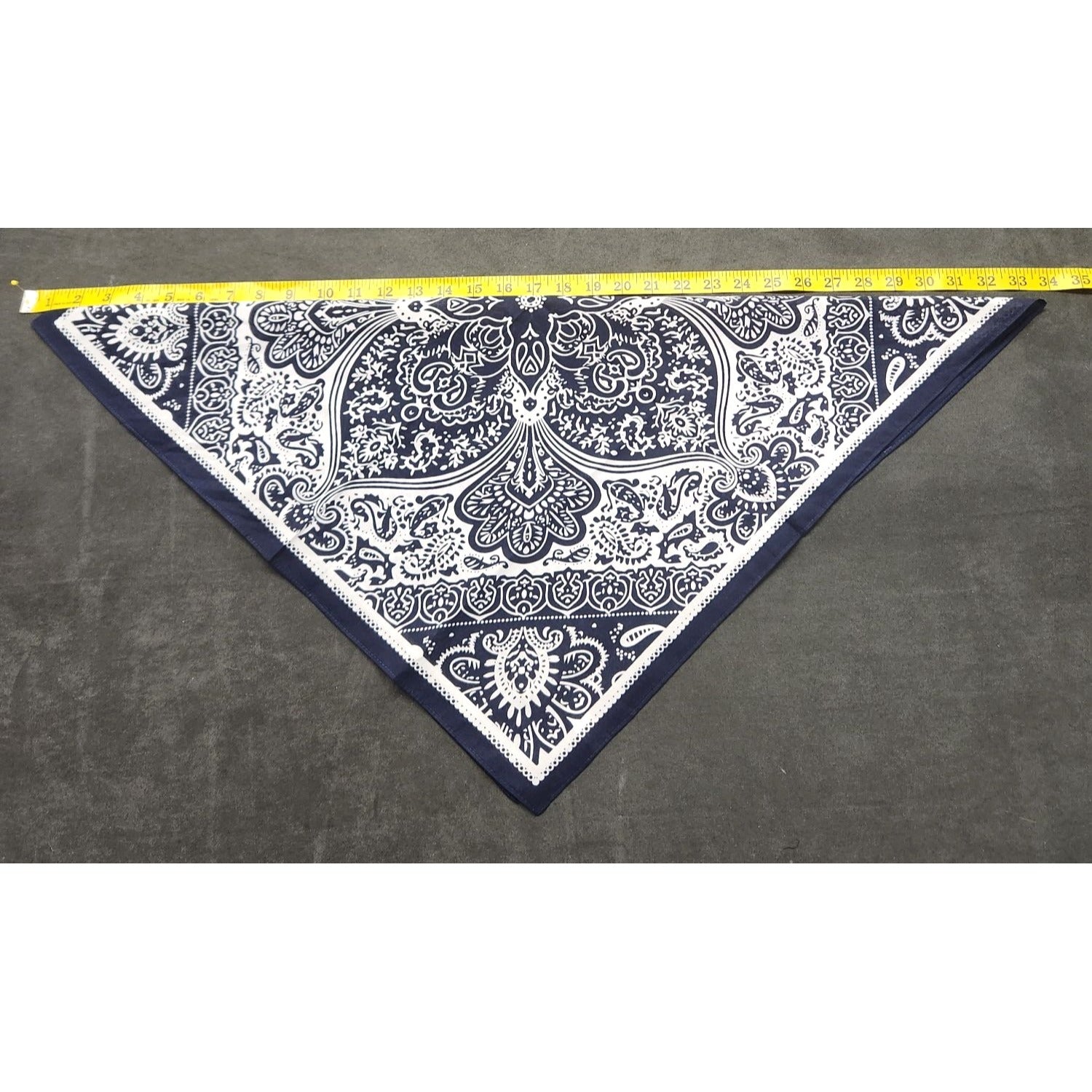 Cotton Bandanas Paisley Print Handkerchiefs 3-Pack Black/Gray/Navy 22" sq Unisex