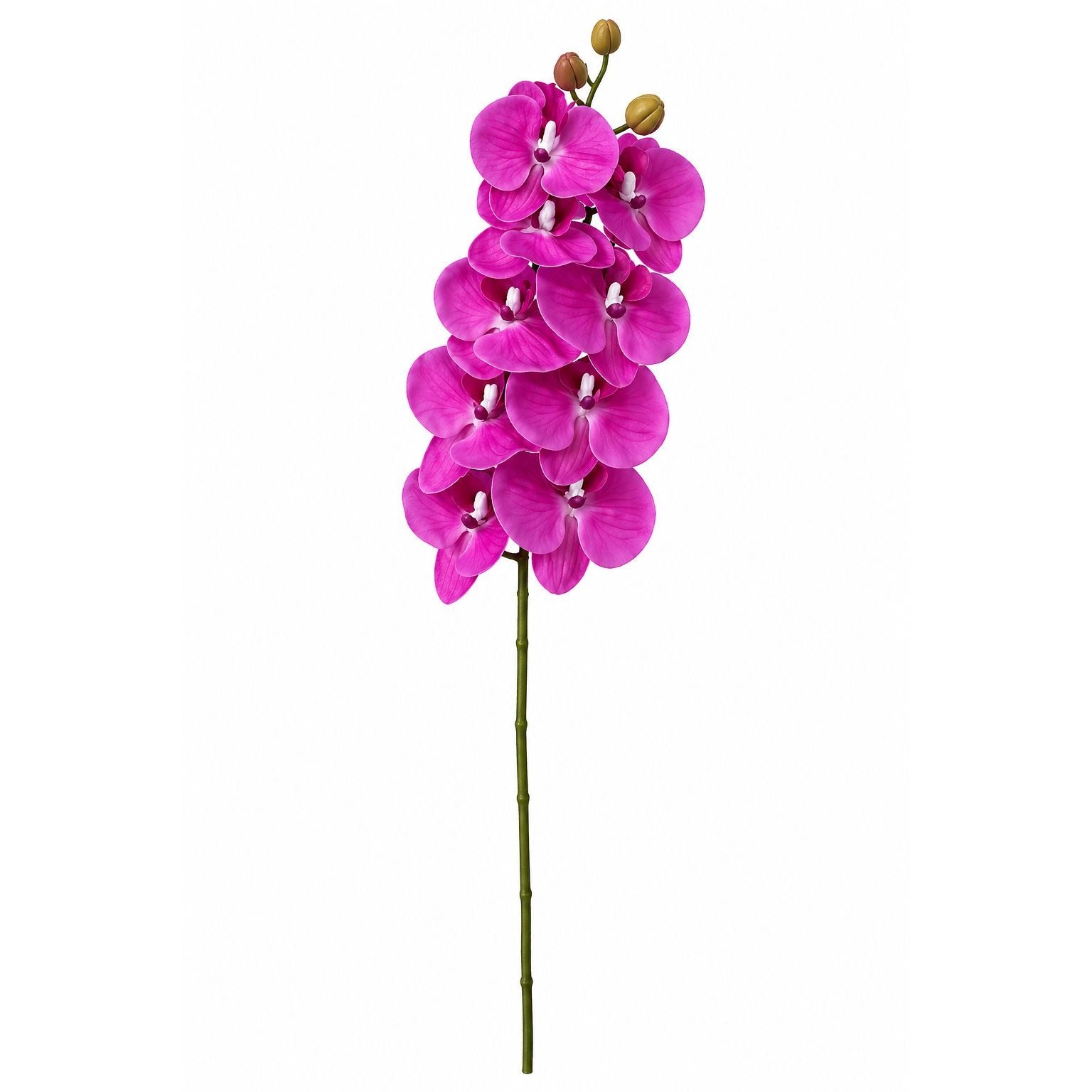 Purple Orchid Stem Artificial Floral Pick 26 Inch Magenta Purple Faux Orchid Spray for Home Wedding Decor