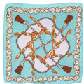Seafoam Blue Equestrian Satin Square Scarf 20x20 Neck Hair Head Wrap Accessory