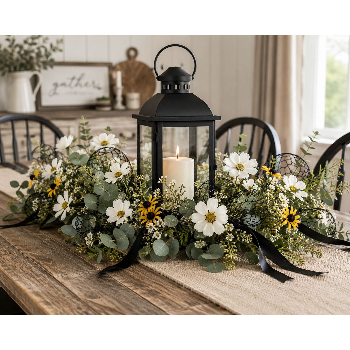 Black Decorative Chicken Wire Roll 4 Inch x 9.5 Foot Floral Wire Wreath Making DIY Crafts Wedding Decor Floral Arrangements