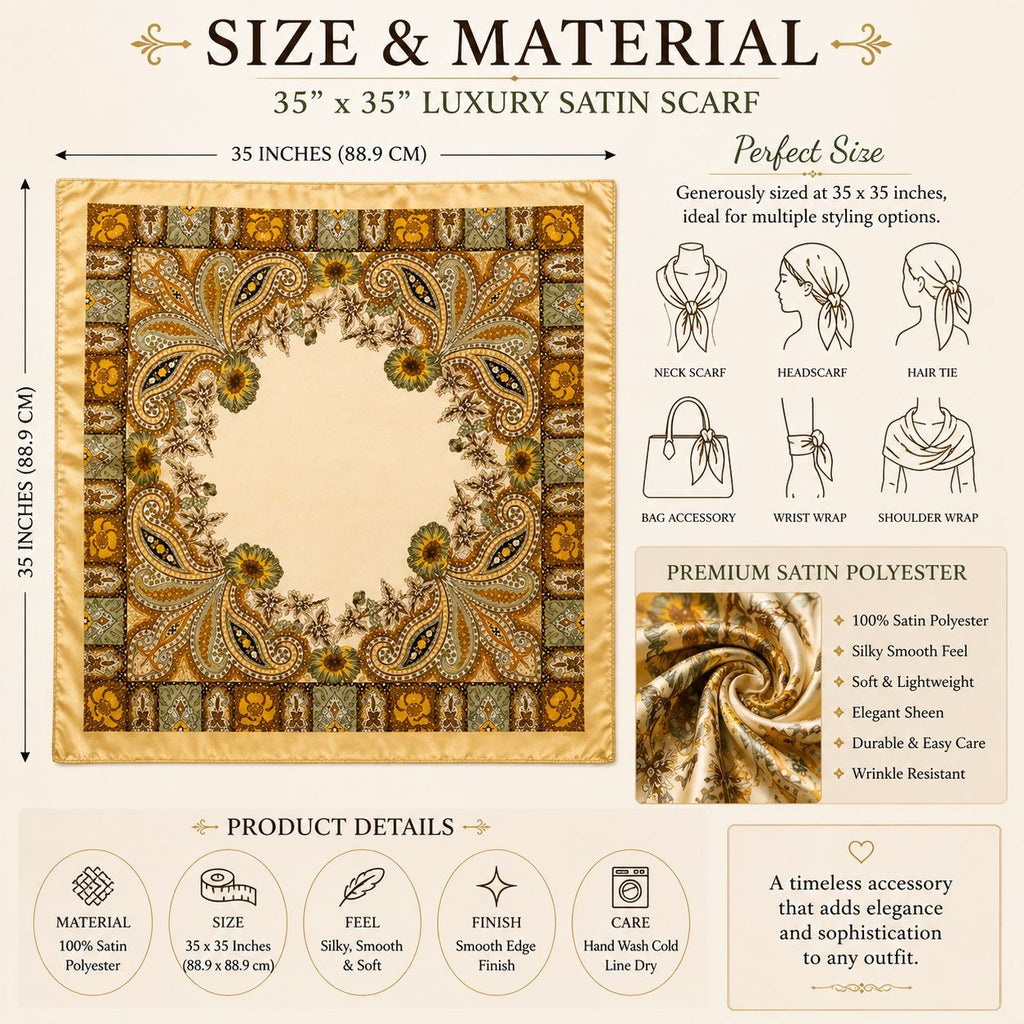 Size & Material of 35x35 inch scarf