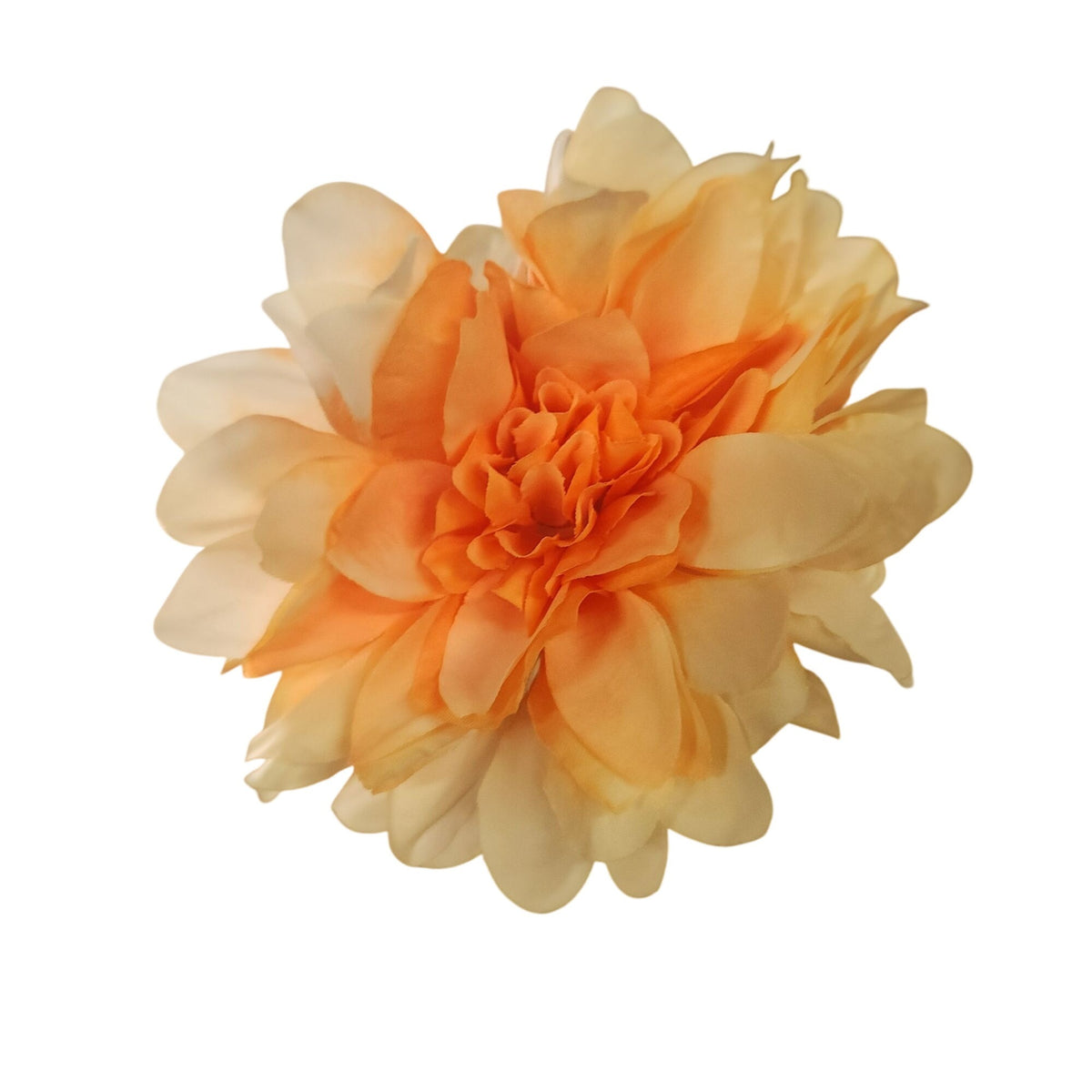Orange Peach Cream Dahlia Mum Stems, Set of 5, 15 Inch