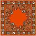 Orange Satin Wild Rag Scarf 35x35 Paisley Scarf Western Cowgirl Scarf Boho Scarf Fall Fashion Accessory
