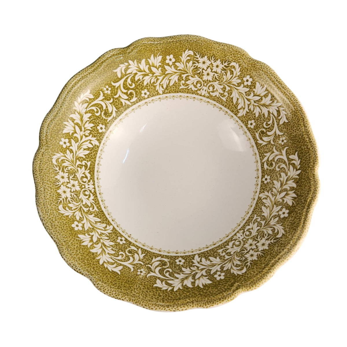 Royal Staffordshire Sherwood 8-Inch Green Floral Ironstone Serving Bowl