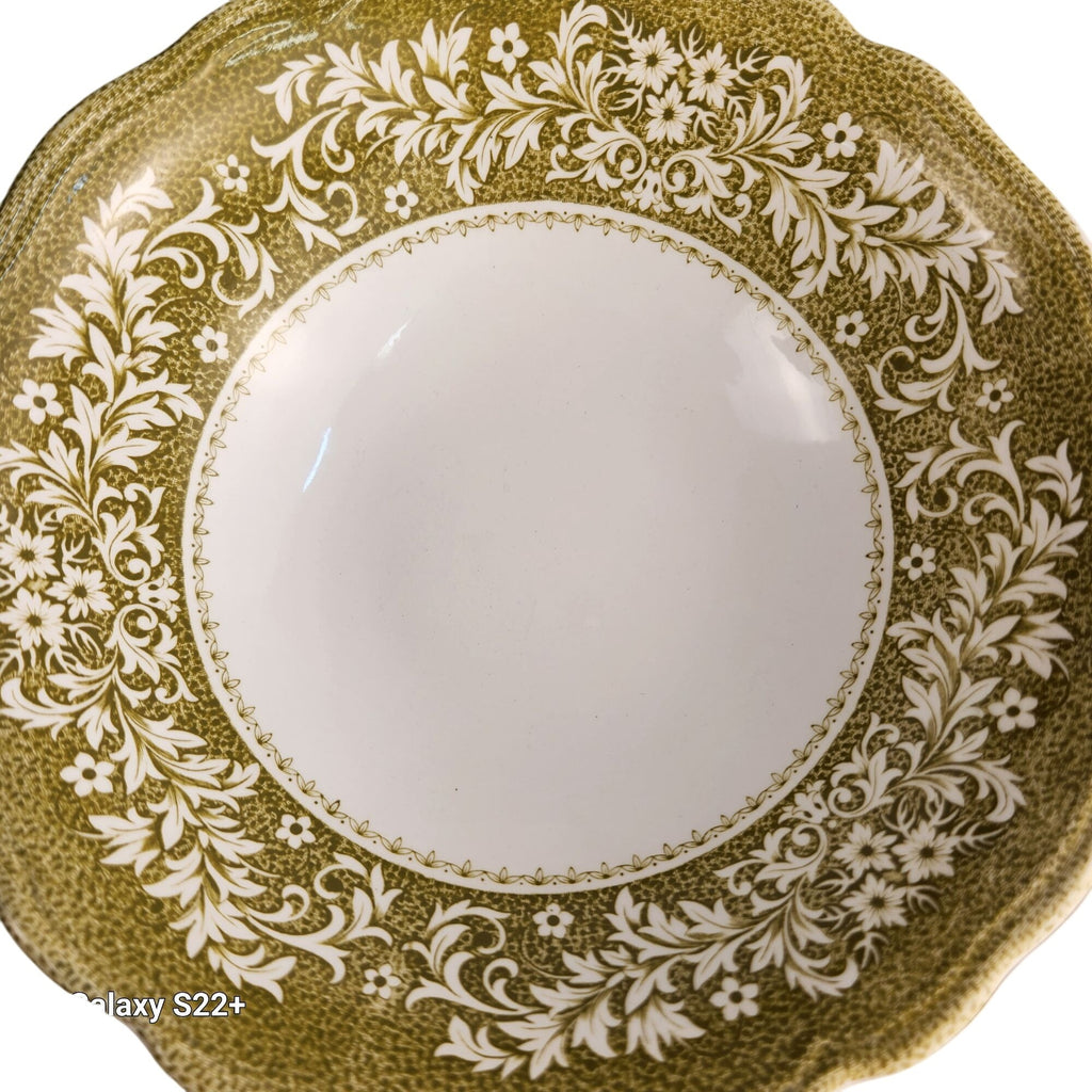 Royal Staffordshire Sherwood 8-Inch Green Floral Ironstone Serving Bowl