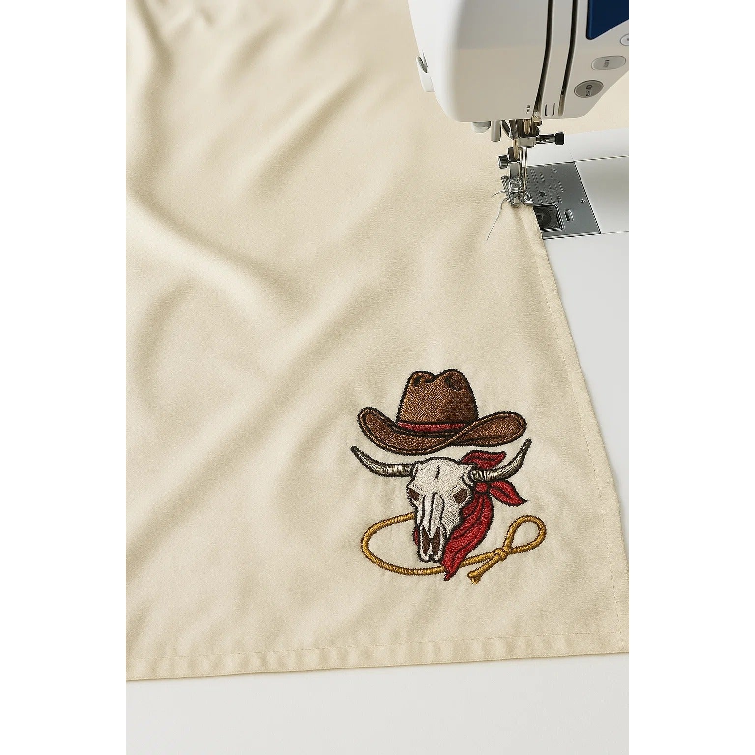 Cream Beige Wild Rag Large Scarf 23x23 Inches Satin Western Accessory Cowgirl or Cowboy