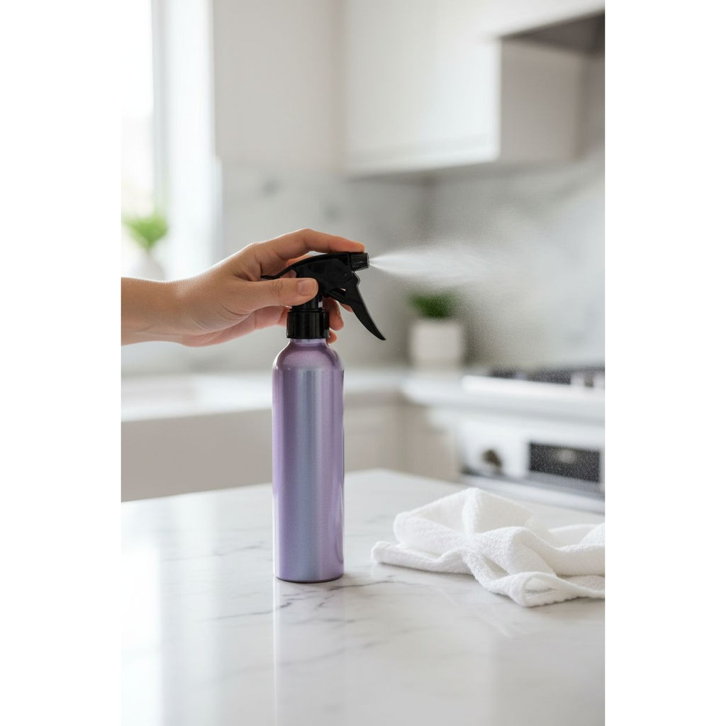 Purple Lavender Refillable Aluminum Spray Mister Pump Bottles 2 Pack Plant Beauty