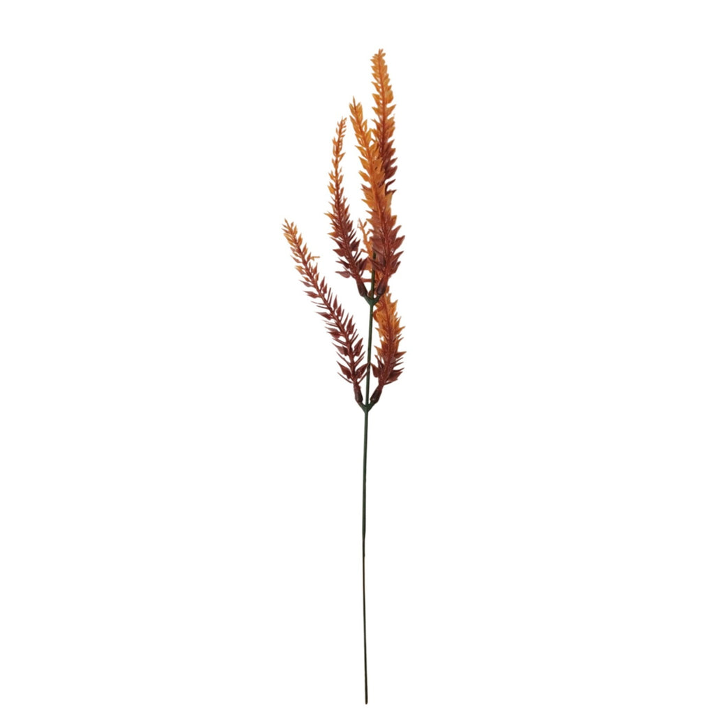 Artificial Fall Stems Set of 10, 12 Inch Rust Orange Burgundy Wired Picks