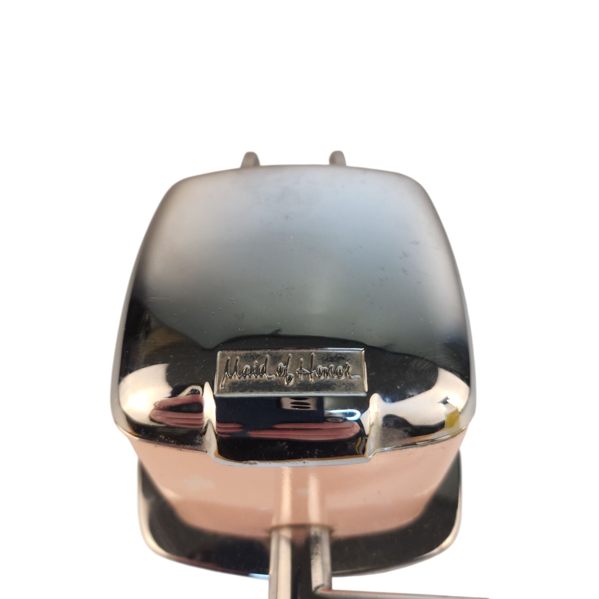 Vintage Maid of Honor Ice Crusher Pink Chrome Hand Crank Grinder Mid Century Bar Kitchen Tool Sears 1950s