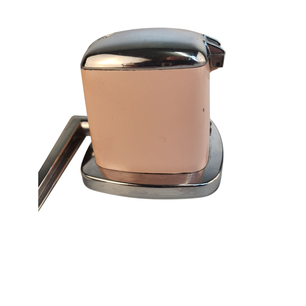 Vintage Maid of Honor Ice Crusher Pink Chrome Hand Crank Grinder Mid Century Bar Kitchen Tool Sears 1950s