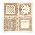34x34 Tan Beige Paisley Western Wild Rag Scarf