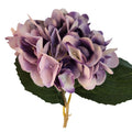 Lavender Purple Faux Hydrangea Stem 18 Inch Wedding Artificial Flower Large Bloom Decor