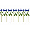 Royal Blue Artificial Rose Stems Set of 12, 20 Inch Velvet Touch Faux Flowers for Wedding Home Decor