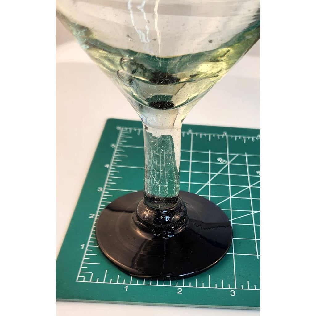 Dos Sueños Mexican Cobalt Rim Margarita Martini Glasses Set of 4