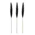 Black Pampas Grass Decor Set of 3 Faux Pampas Stems Gothic Decor Dark Academia Halloween Decor Wedding Centerpiece Boho Decor