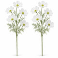 White Artificial Cosmos Stems, Set of 2, 24 Inch Wildflower Floral Filler
Active