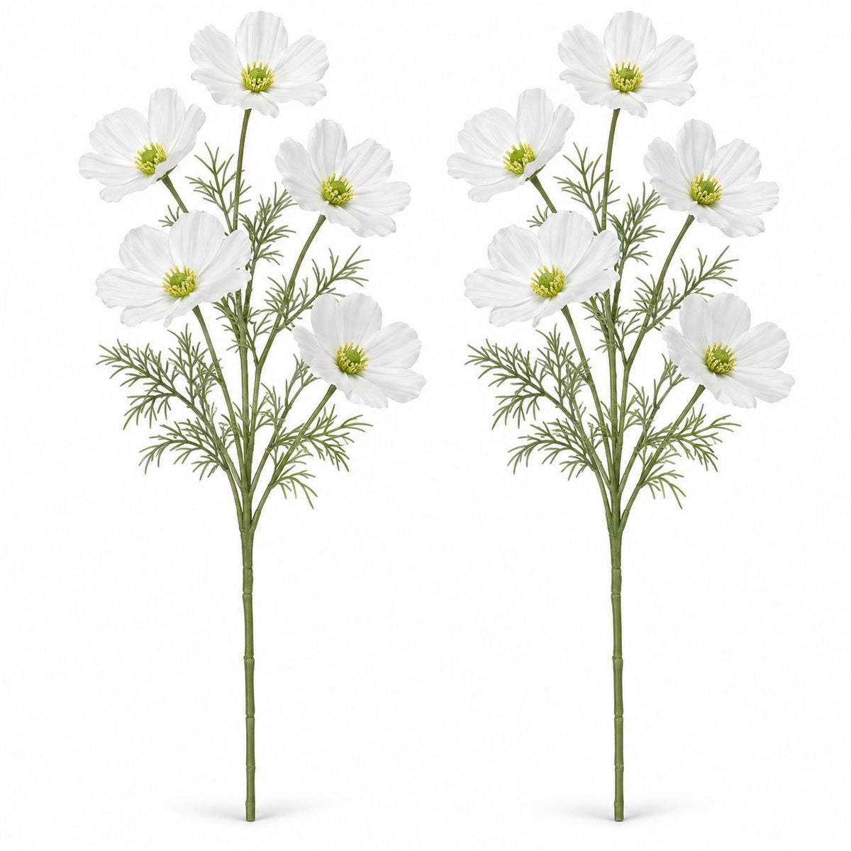 White Artificial Cosmos Stems, Set of 2, 24 Inch Wildflower Floral Filler
Active