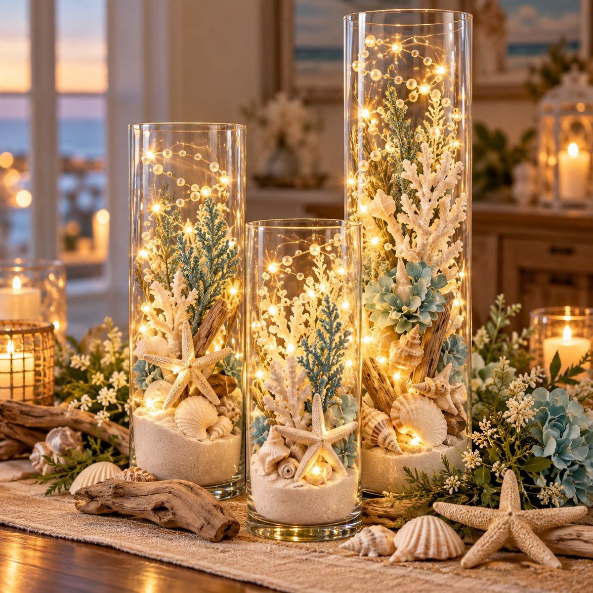 2 Pack Pearl LED String Lights 6 Ft 20 LED Warm White Battery Wedding Decor