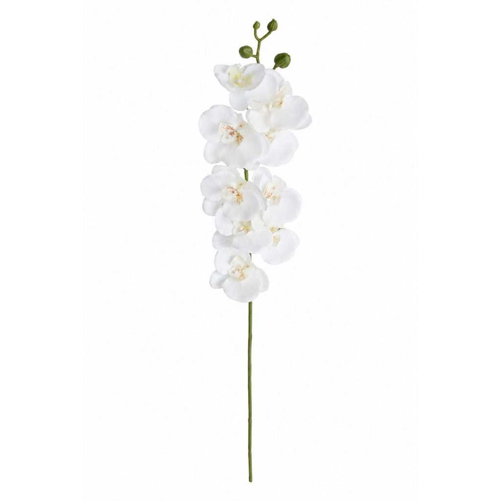 Real Touch White Phalaenopsis Orchid Stem 27 Inch Artificial Orchid Faux Flower Luxury Wedding Centerpiece Designer Floral Decor