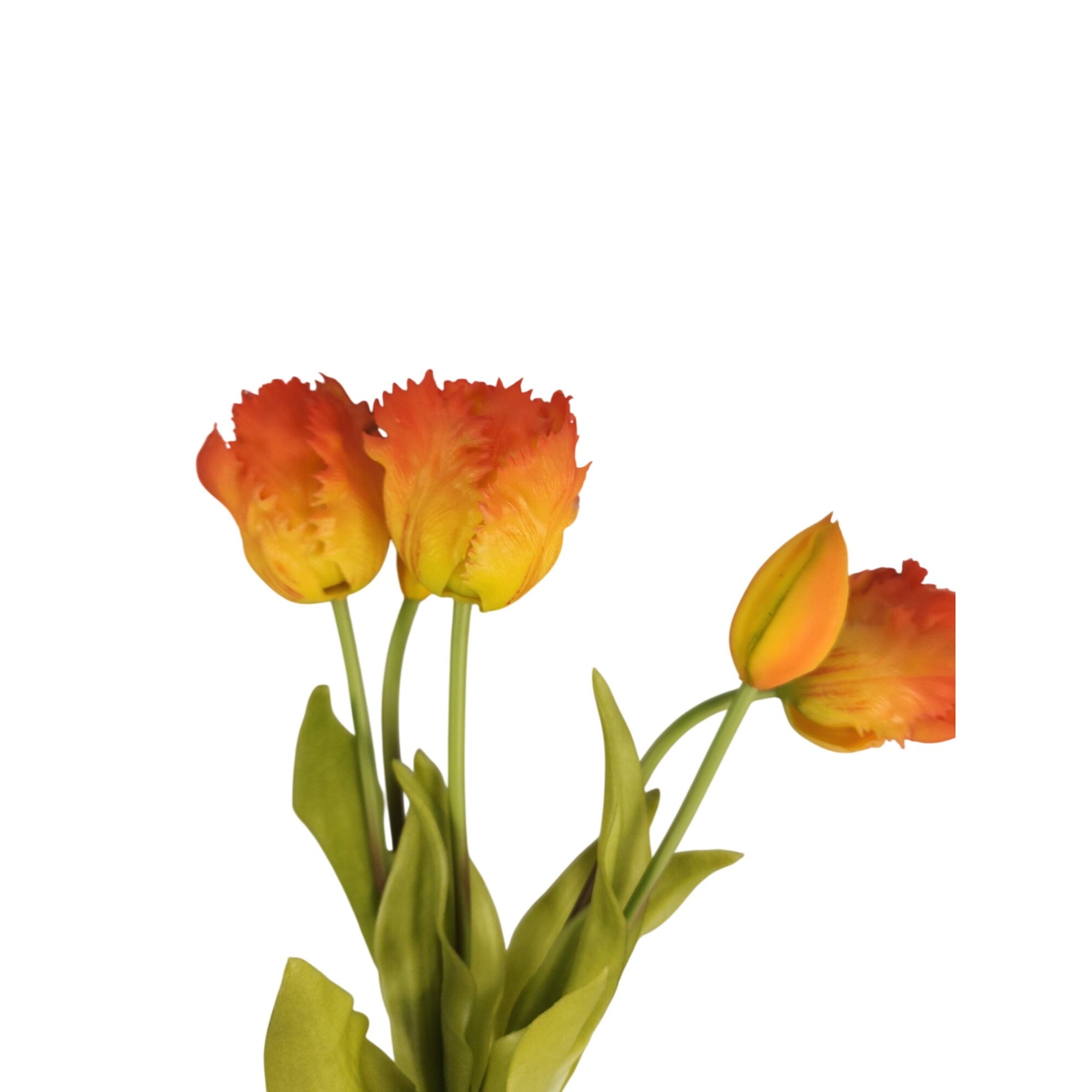 Faux Parrot Tulip Bouquet Set of 5 15 Inch Artificial Spring Flowers Easter Wedding Home Decor