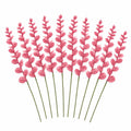 10 Mauve Pink Eucalyptus Stems, 16-Inch Artificial Wedding Greenery
