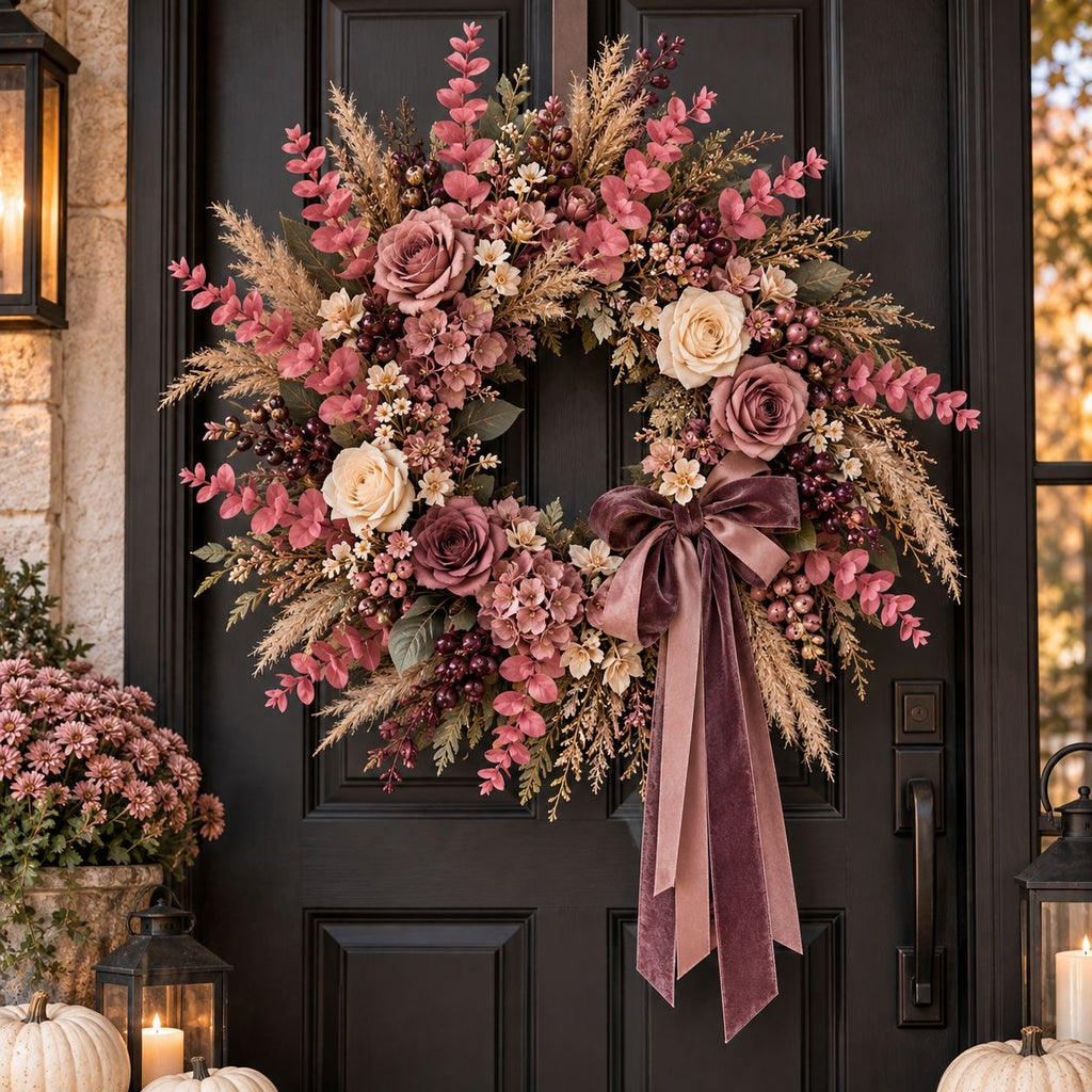10 Mauve Pink Eucalyptus Stems, 16-Inch Artificial Wedding Greenery