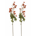 Artificial Dogwood Flower Stems Dusty Rose Mauve Terracotta Faux Floral Cottage Style 23 Inch Set of 2