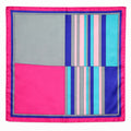 Pink Stripe Satin Scarf 20x20 Women's Hair Tie Neck Wrist Wrap
