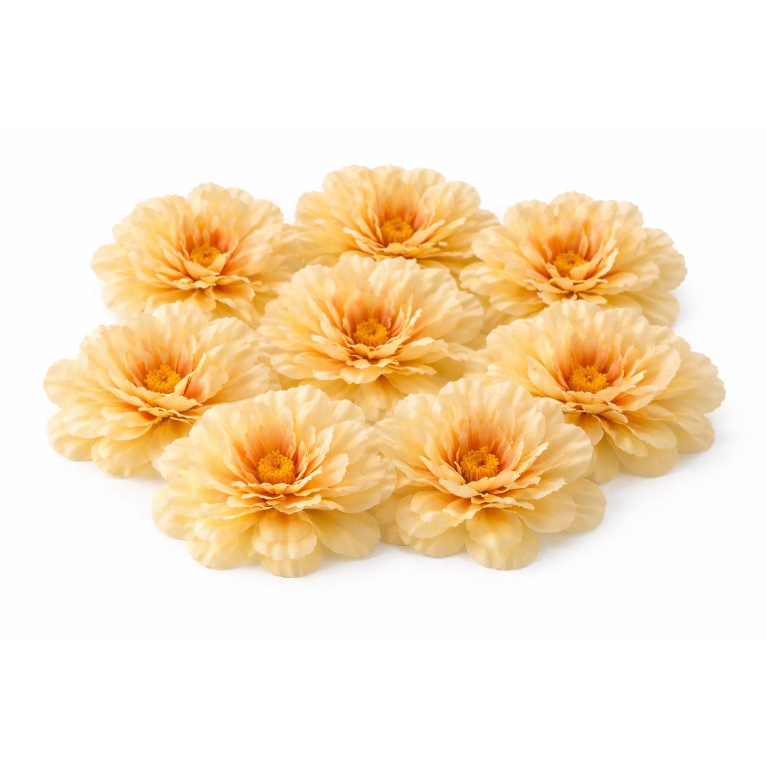 Peach Peony Flowers Set of 8 Faux Blooms 5 Inch Floral Heads Wired Craft Wreath Supplies Hair Accessories Hat Decor Wedding
