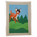 Vintage 1970s Paragon Disney Bambi Quilt Fabric Panel 35 x 44 Inches Only