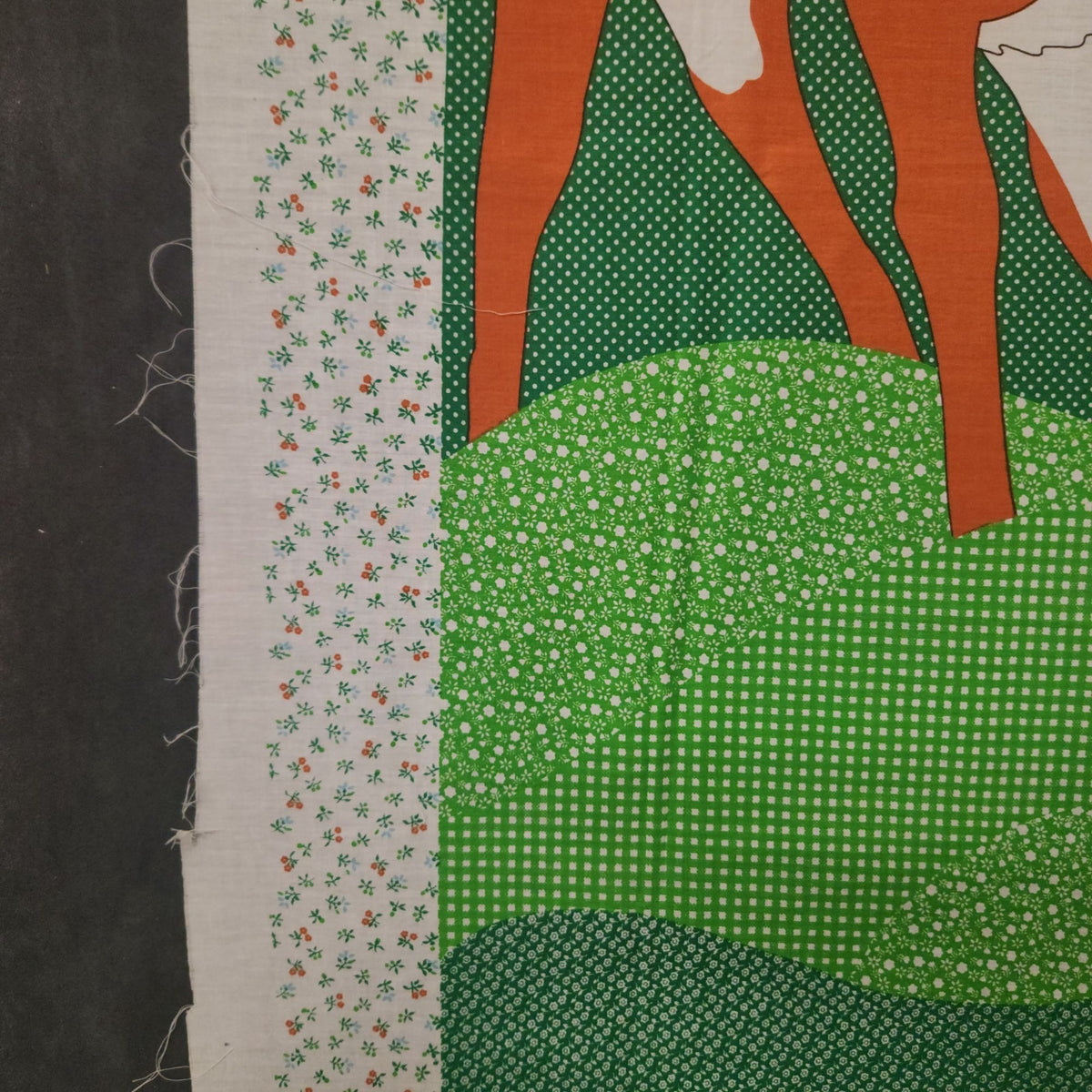 Vintage 1970s Paragon Disney Bambi Quilt Fabric Panel 35 x 44 Inches Only