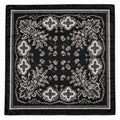 Womens Black Paisley Square Scarf Wild Rag Neck Head Wrap Bag Accessory Boho Western 35x35