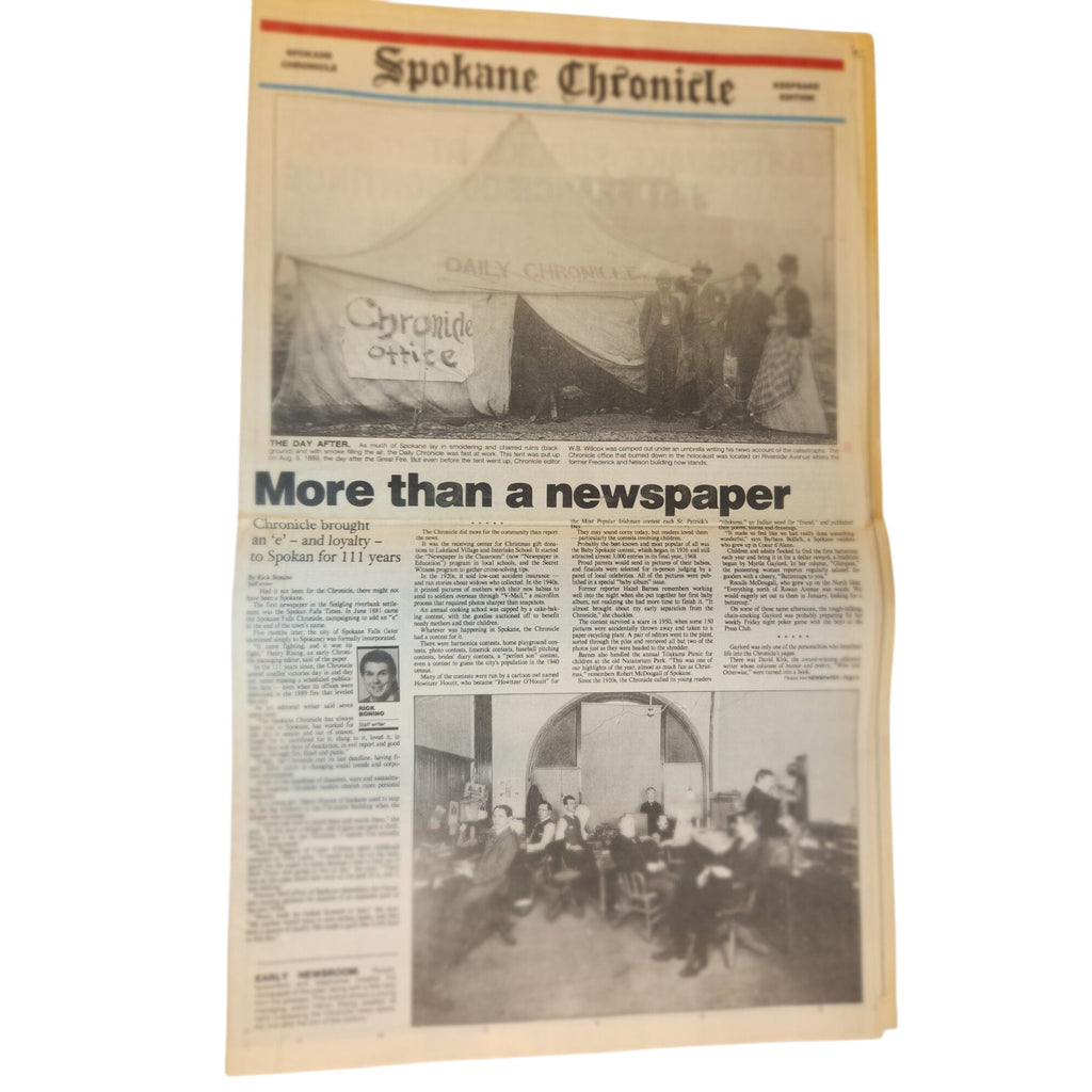 Spokane Chronicle Historic Newspaper Collection: Midair Fireball WWII Expo 74 News, July 1992