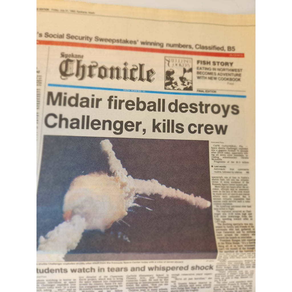 Spokane Chronicle Historic Newspaper Collection: Midair Fireball WWII Expo 74 News, July 1992