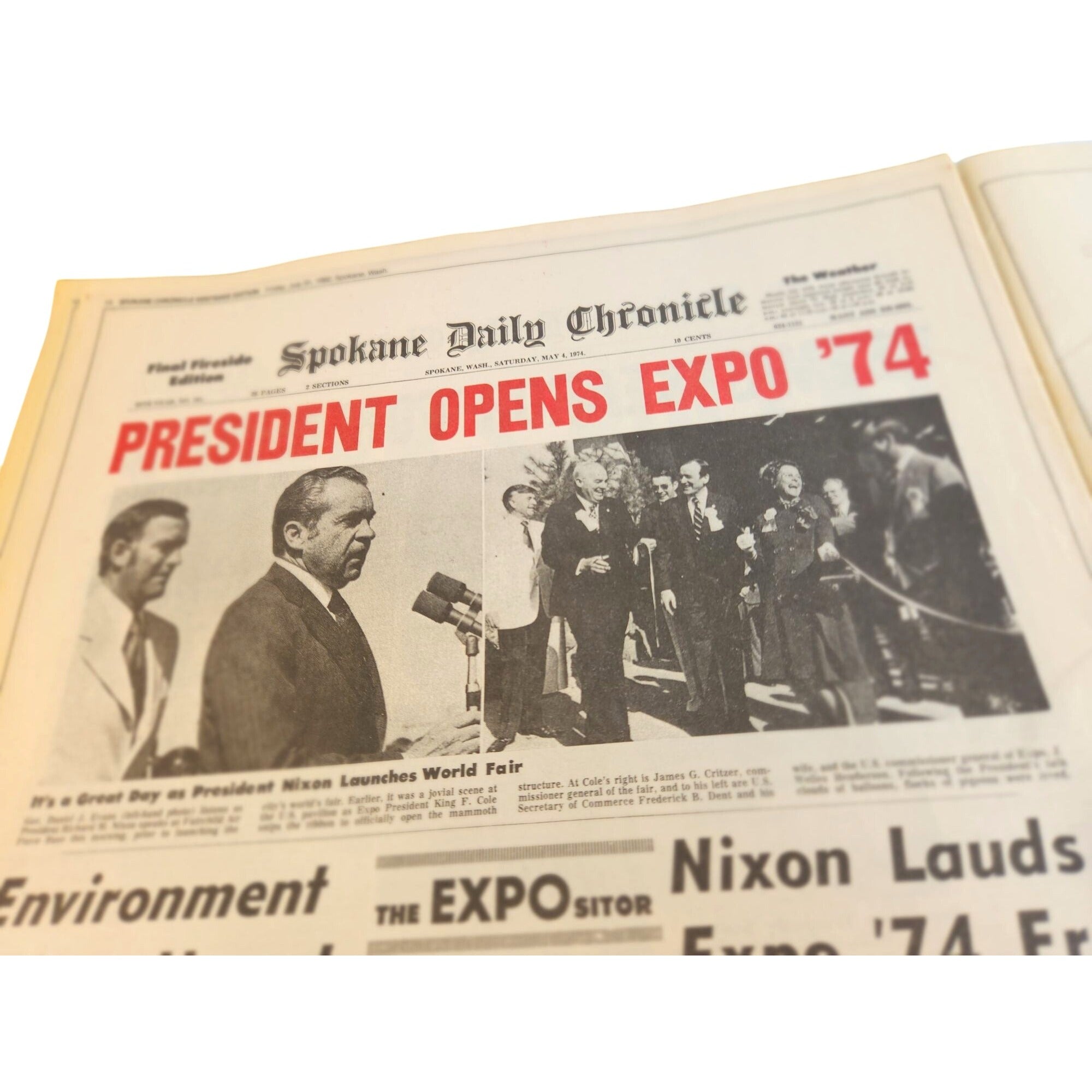 Spokane Chronicle Historic Newspaper Collection: Midair Fireball WWII Expo 74 News, July 1992