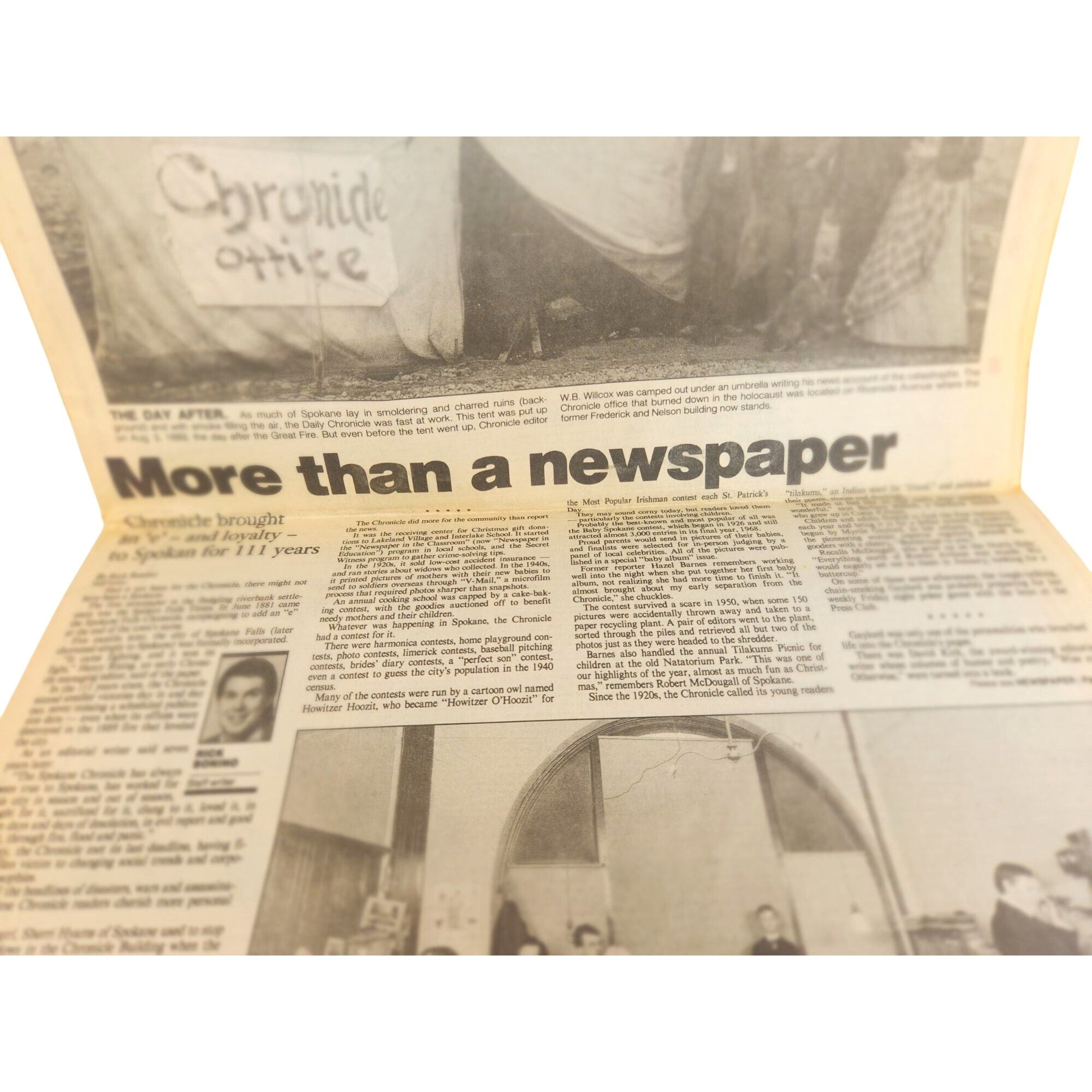 Spokane Chronicle Historic Newspaper Collection: Midair Fireball WWII Expo 74 News, July 1992