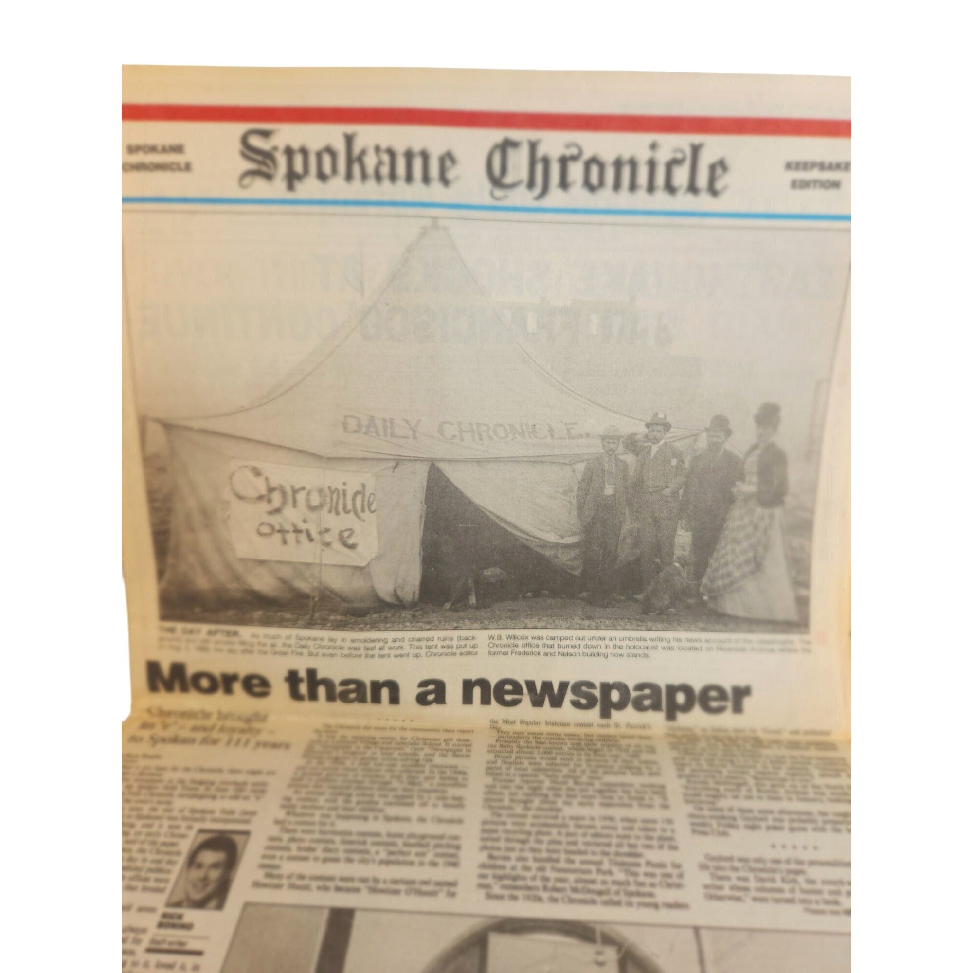 Spokane Chronicle Historic Newspaper Collection: Midair Fireball WWII Expo 74 News, July 1992