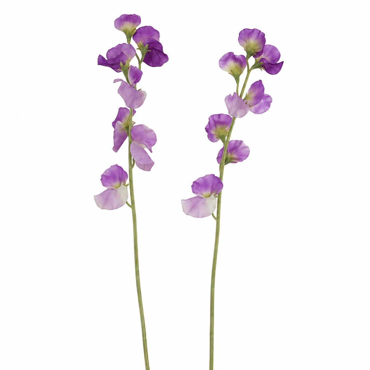 Purple Sweet Pea Flower Stems Faux Floral Spray Cottagecore Wedding Decor Rustic Farmhouse Floral Arrangement Artificial Flowers