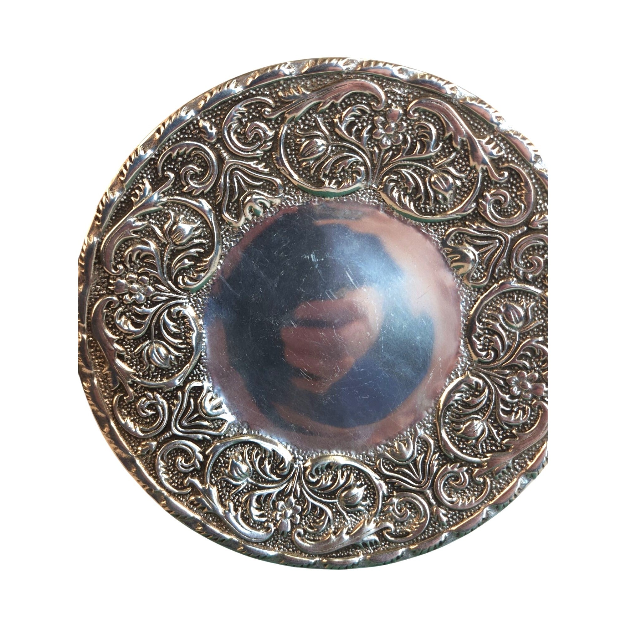 Vintage Wilton Armetale William Mary Plate 8.5 Inch Alloy Dessert Serving USA 1970s