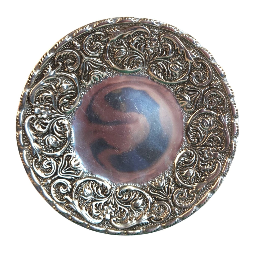 Vintage Wilton Armetale William Mary Plate 8.5 Inch Alloy Dessert Serving USA 1970s