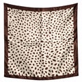 Leopard Print Satin Square Scarf 20x20 Neck Hair Head Wrap Fashion Accessory